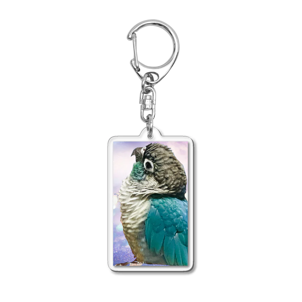 ウロコインコ好きの人へのどこみてるの？ Acrylic Key Chain