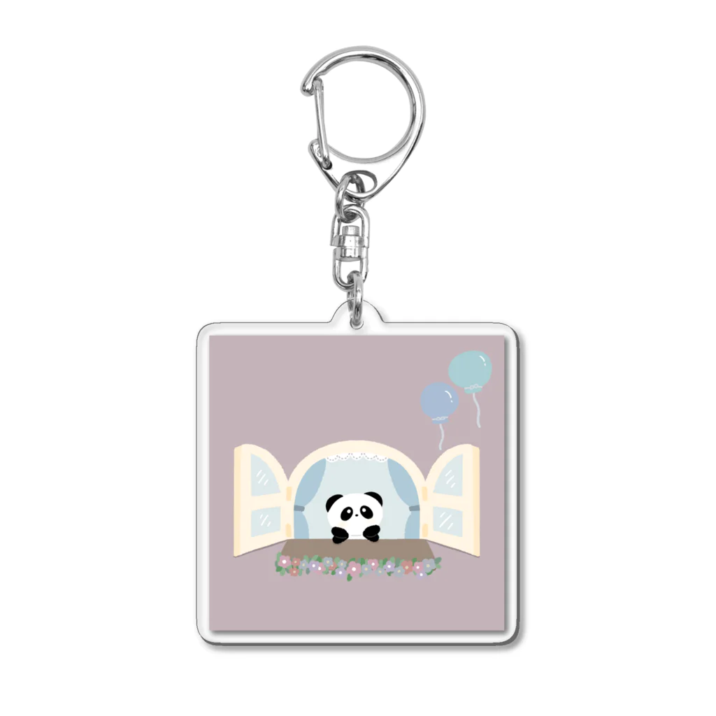 yukiのほのぼのパンダ Acrylic Key Chain