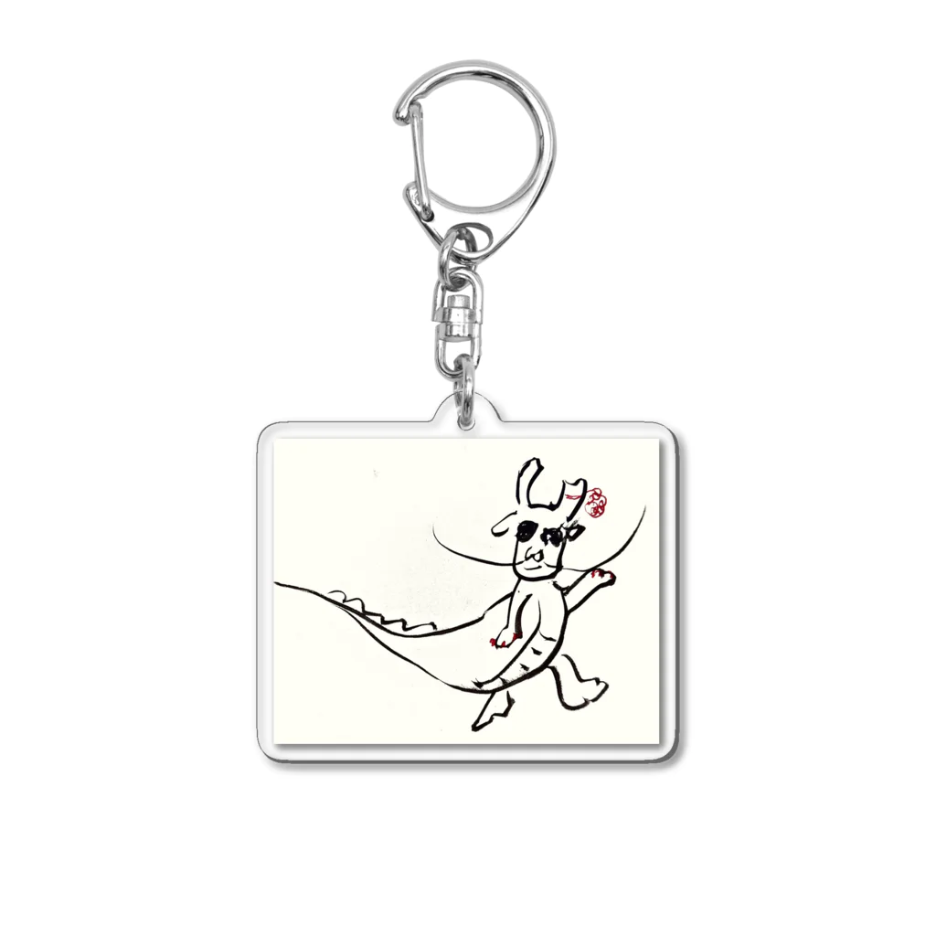 チエコストロークの新年のあいさつに来たドラゴン Acrylic Key Chain