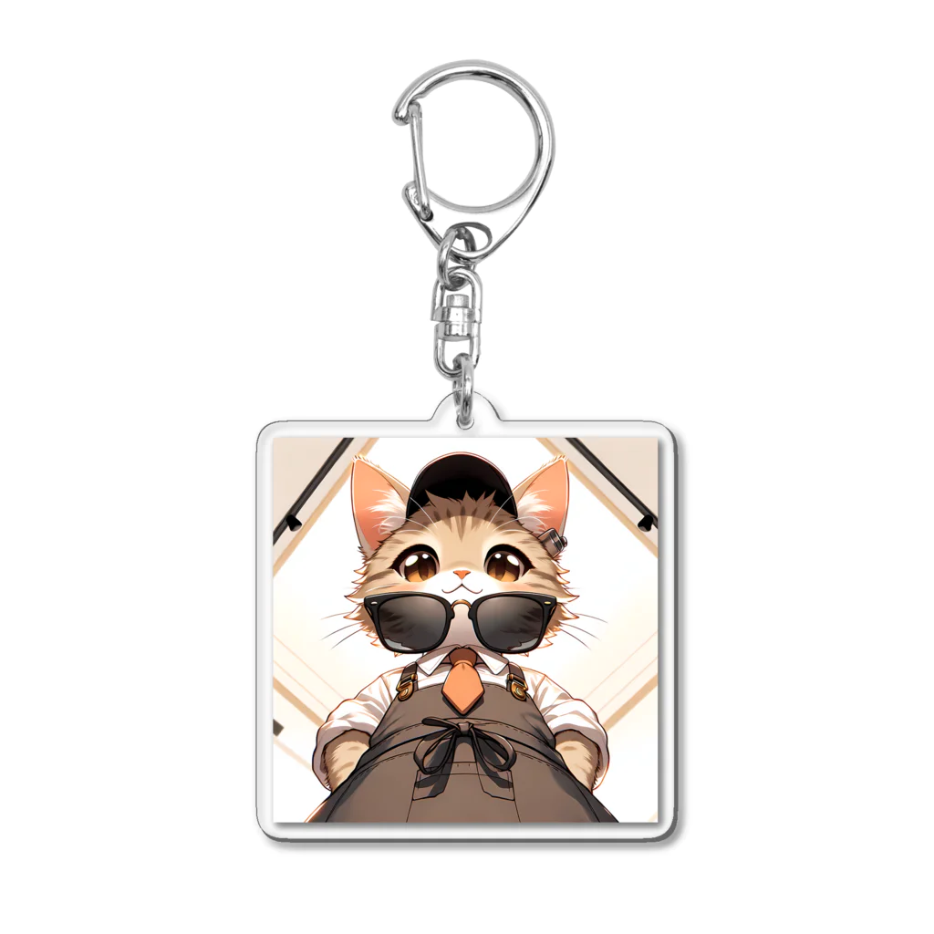 meow-sunniesのスマートニャンコ Acrylic Key Chain