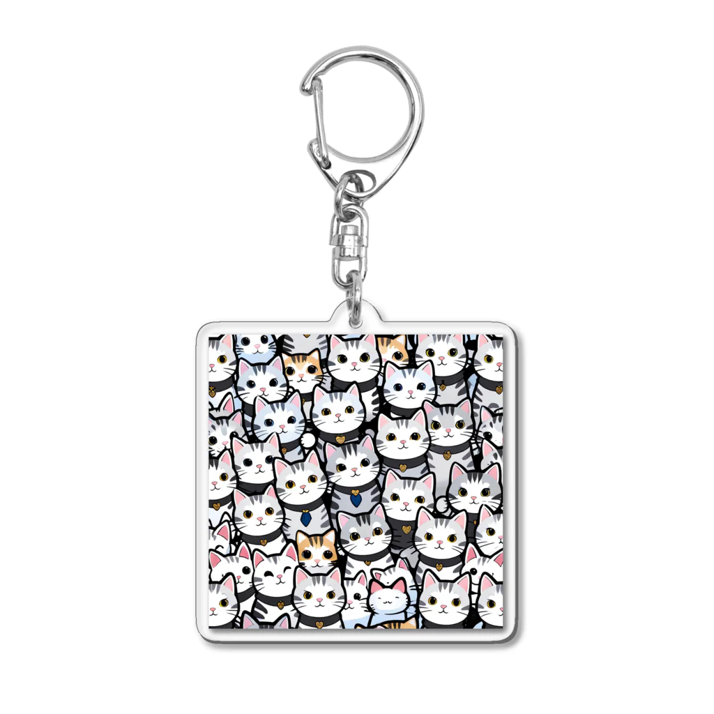 エクレア【eclair】AIイラスト×オリジナルグッズの猫の集まり Acrylic Key Chain