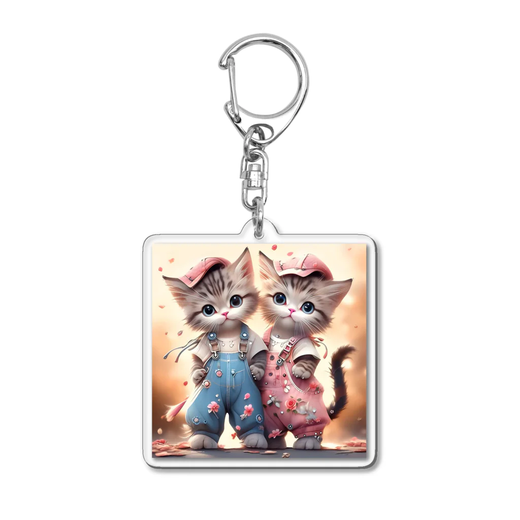 zhaoyushuangの可愛い子猫イラスト Acrylic Key Chain