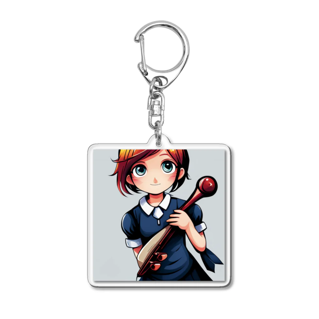 ほっこり絵音舎のオケ部入団希望の リンちゃん Acrylic Key Chain