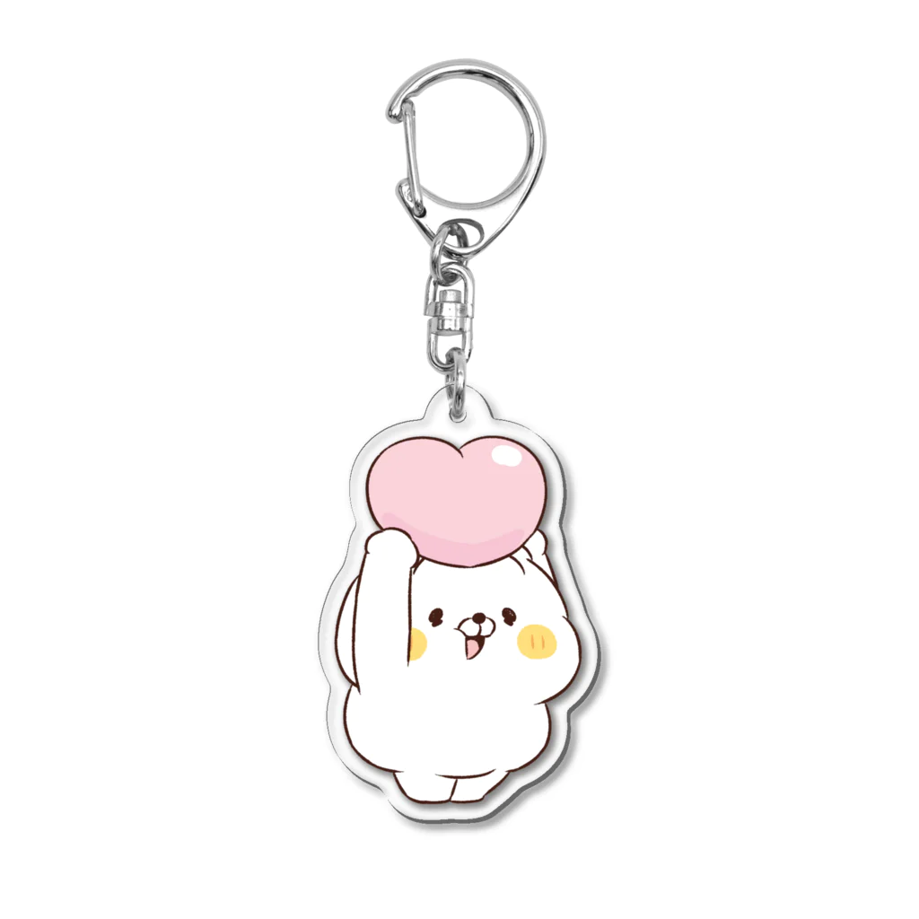 ねこなともだちのハート Acrylic Key Chain