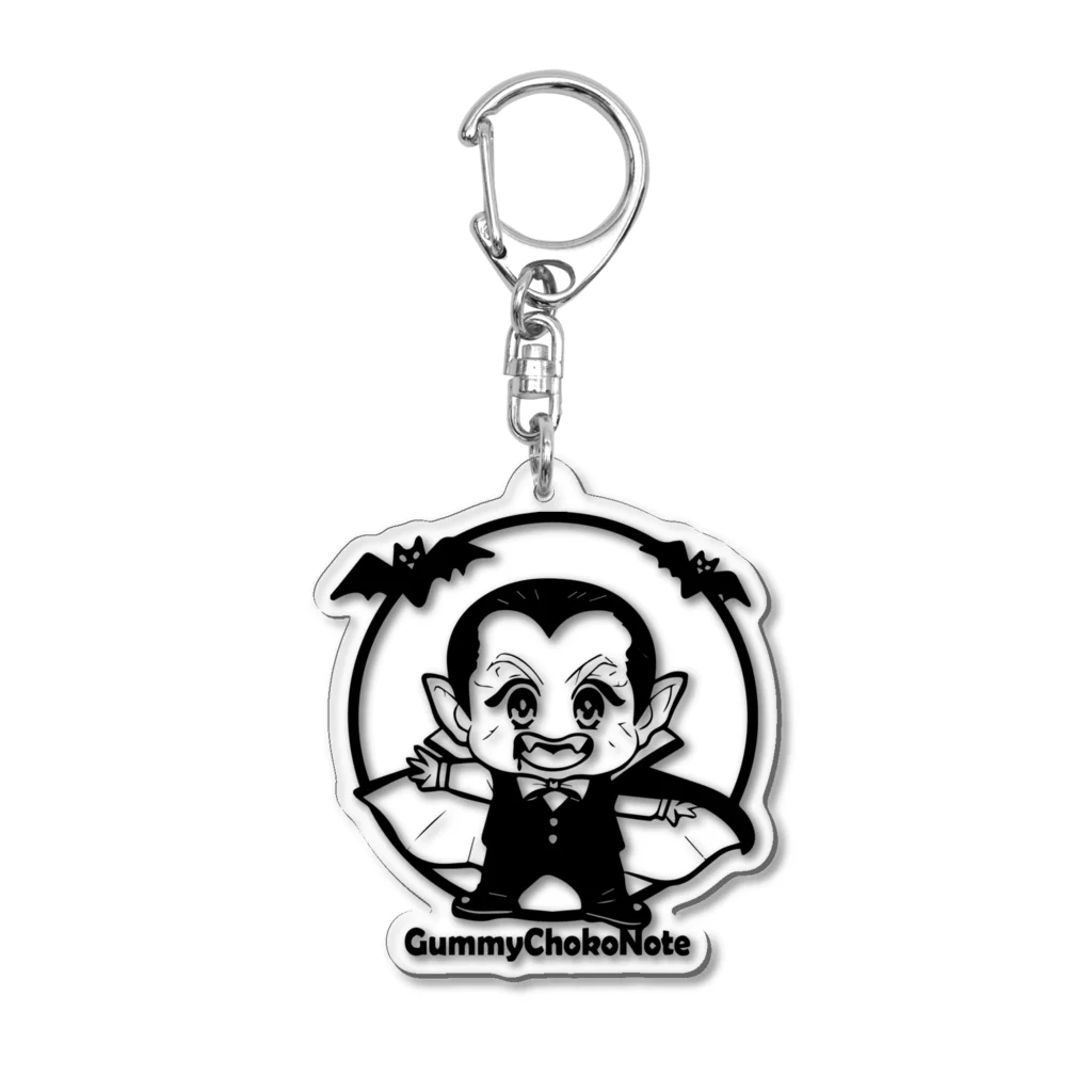 グミチョ子ノートgummychokonoteのドラキュラの「どらら君」 Acrylic Key Chain