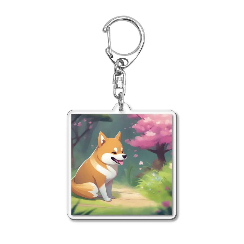 tagosakunのゆるしば Acrylic Key Chain