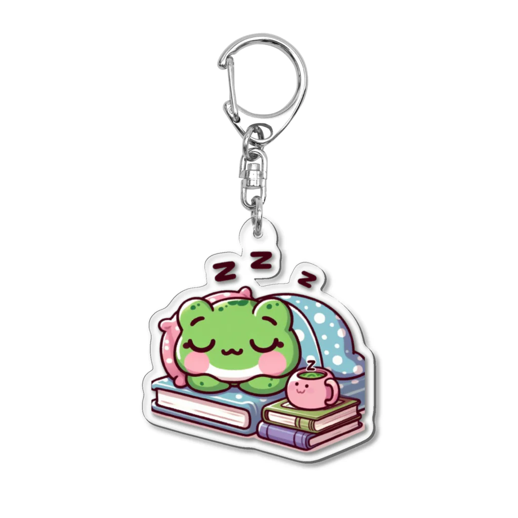 Shiba_IncのSleeping frogs(熟睡する蛙) Acrylic Key Chain