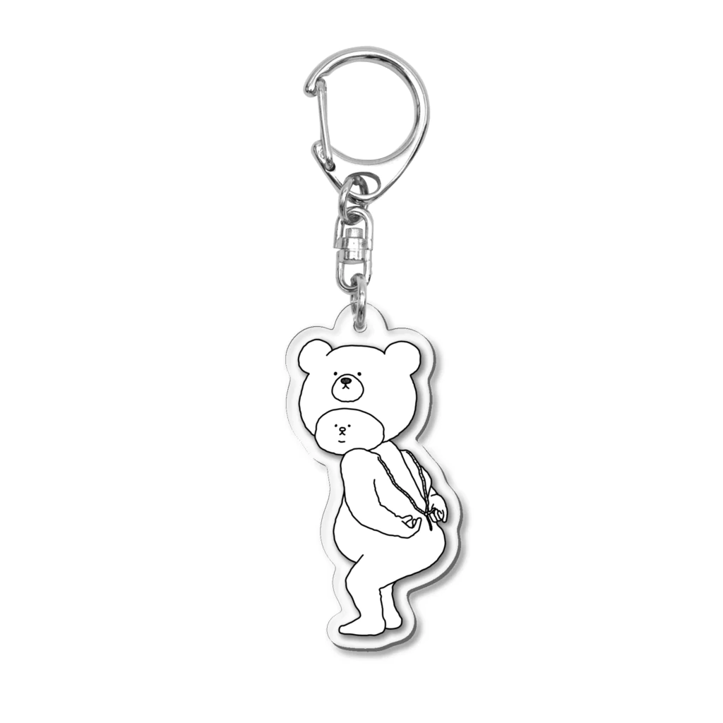 YUICHI design shopのクマの着ぐるみ Acrylic Key Chain