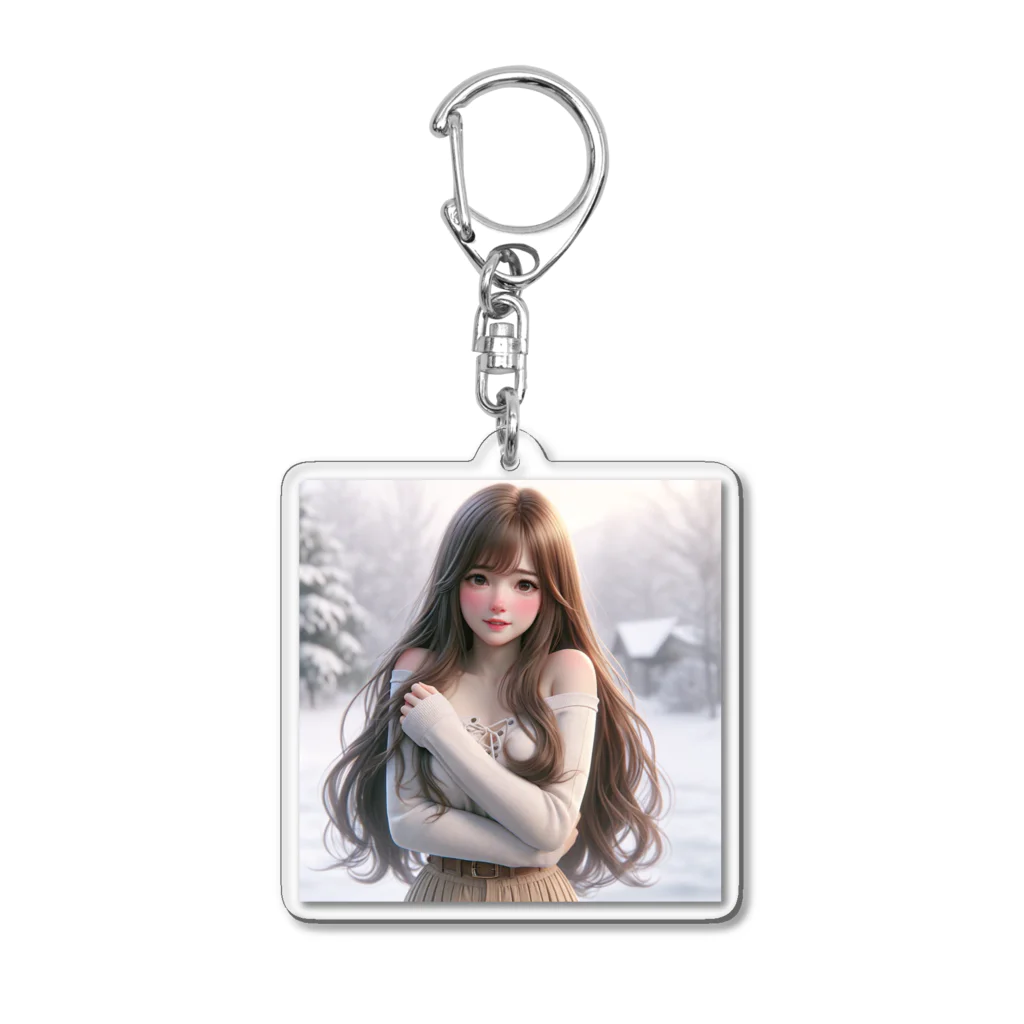 マイティの寒がりな女の子 Acrylic Key Chain