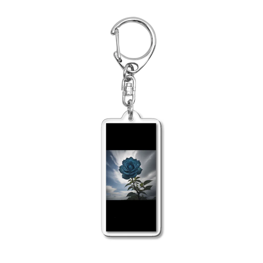 J-BRAVEの一輪の青い薔薇 Acrylic Key Chain