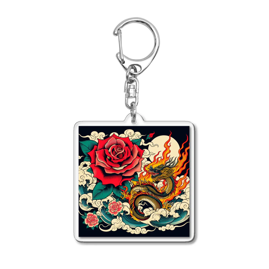 M's Craftの辰年アート Acrylic Key Chain