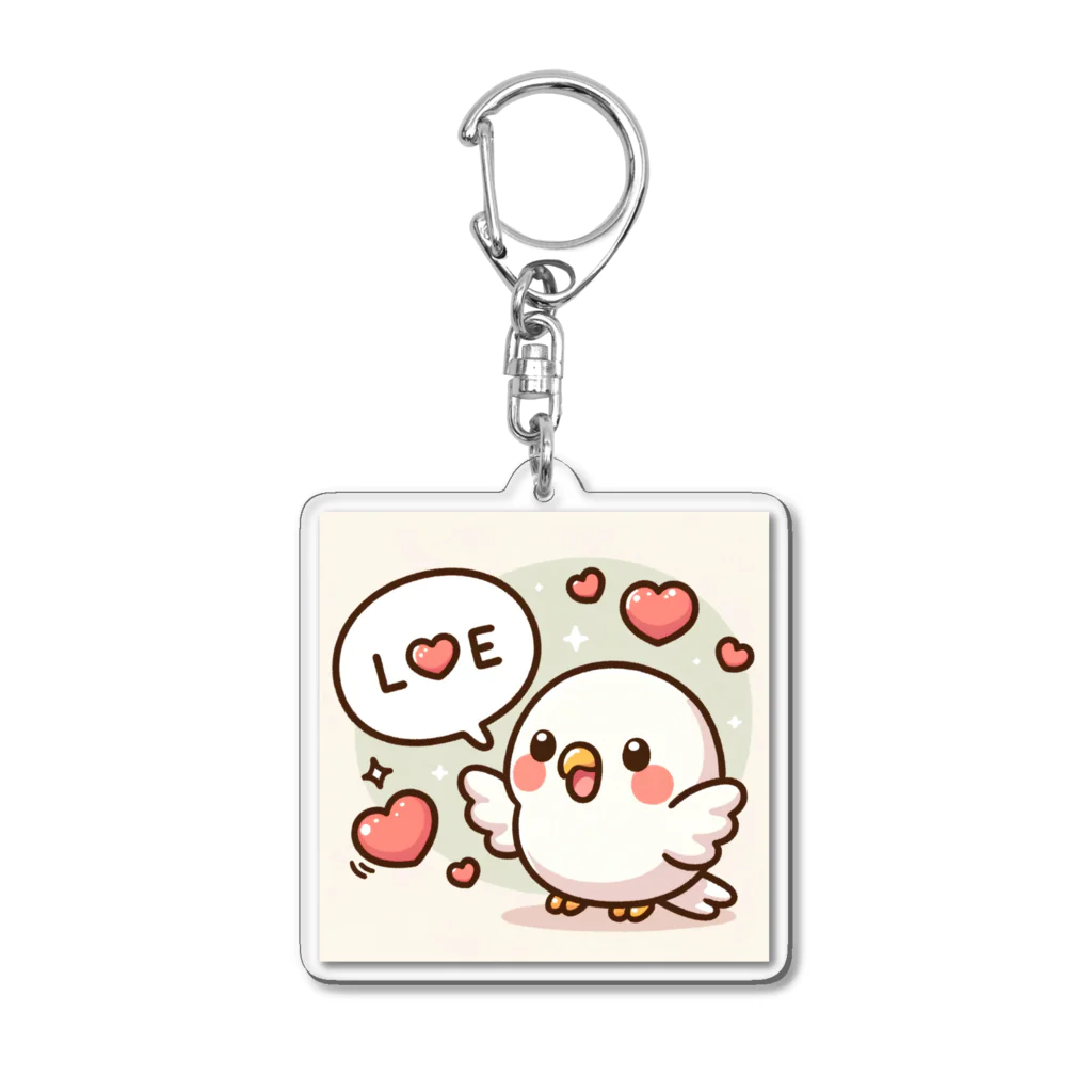 colorsの小鳥のラブちゃん Acrylic Key Chain