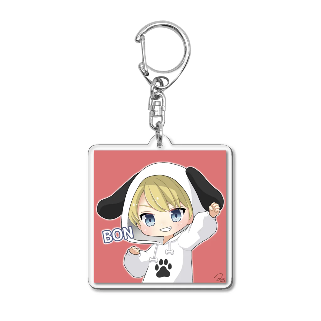 BONのグッズ売り場の新BONアイコングッズ Acrylic Key Chain