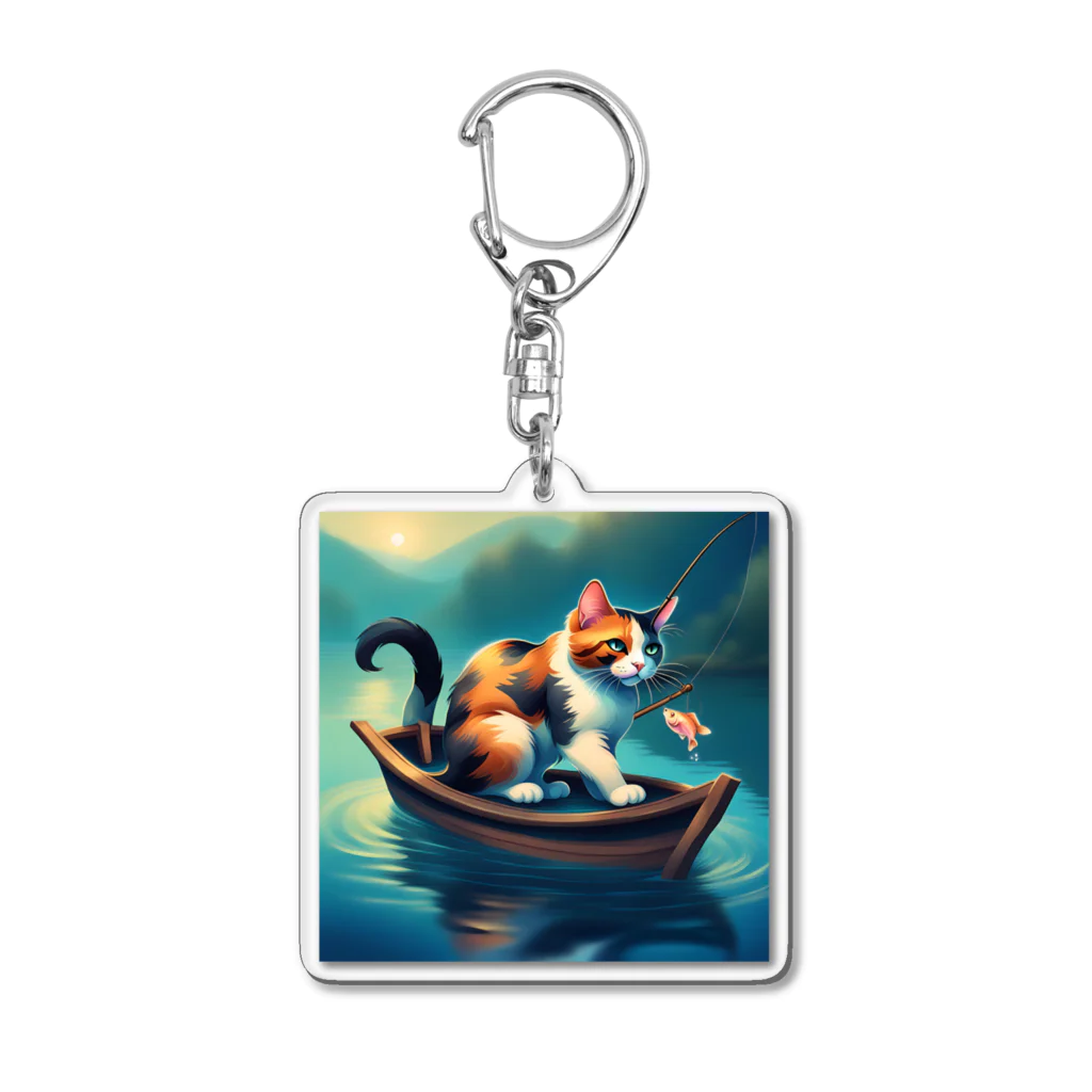 桜猫店-sakuraneko-の釣り猫君 Acrylic Key Chain