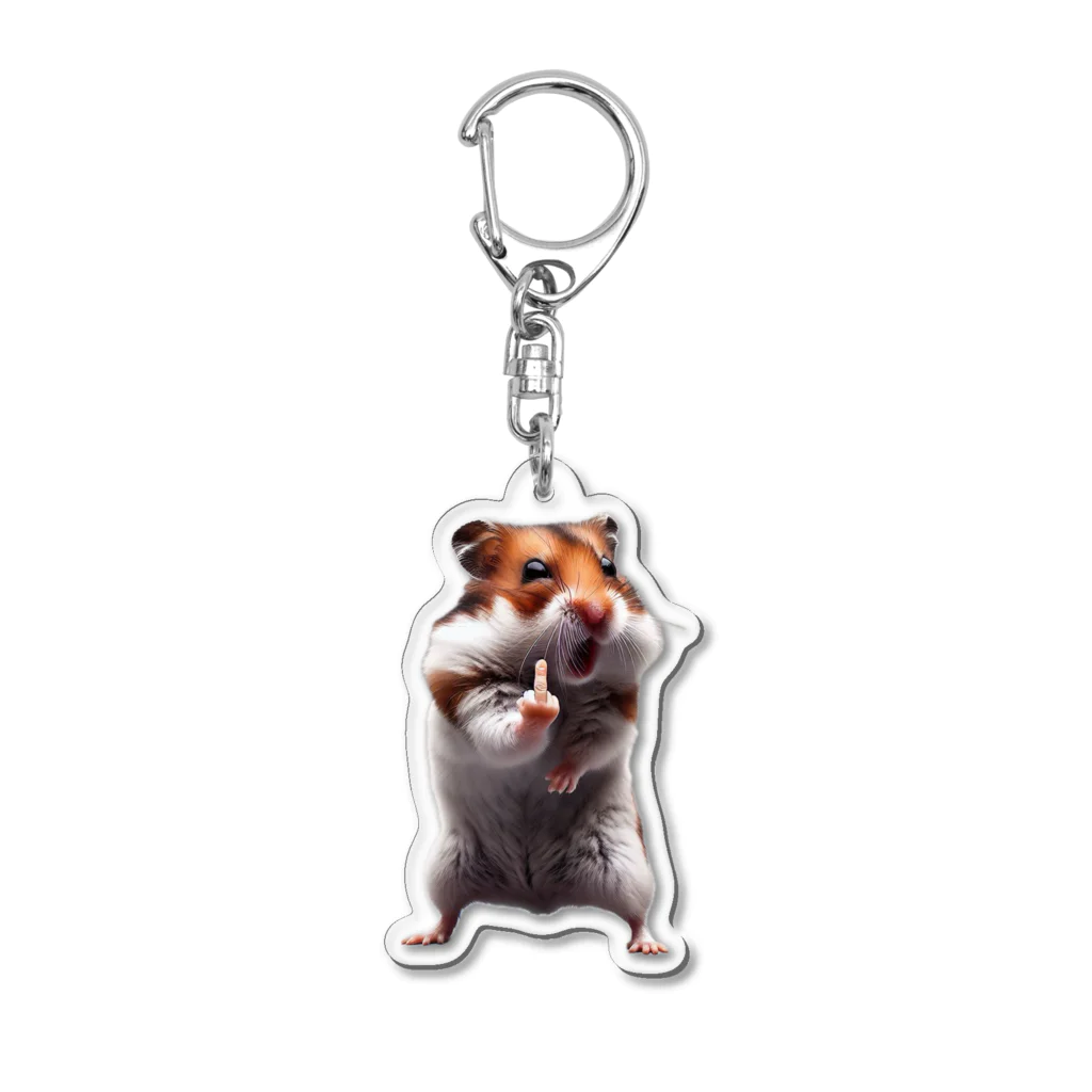 Mr.ハムスターマスターの攻撃的なハムスター Acrylic Key Chain
