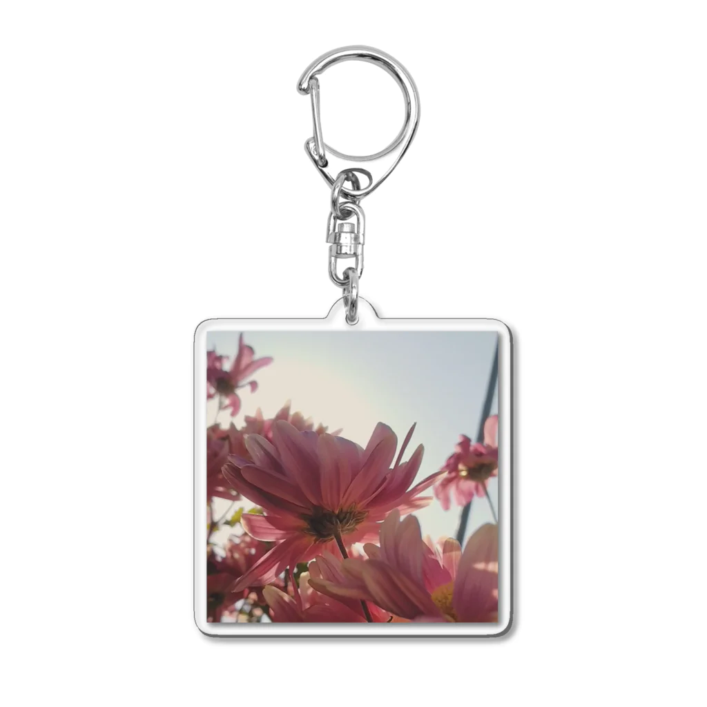 MMのやさしい色の花 Acrylic Key Chain