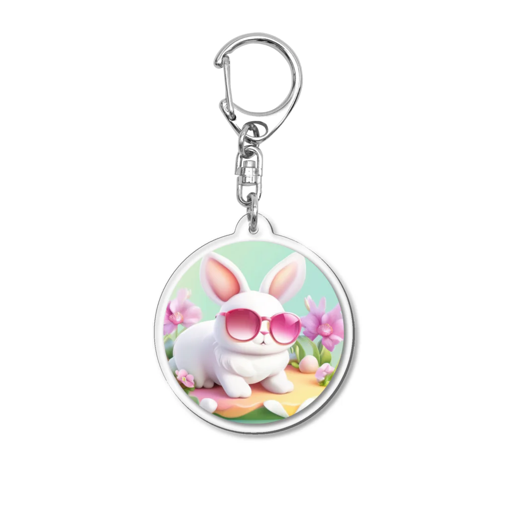 〜たけしゃんのお店〜のうさぎサングラス② Acrylic Key Chain