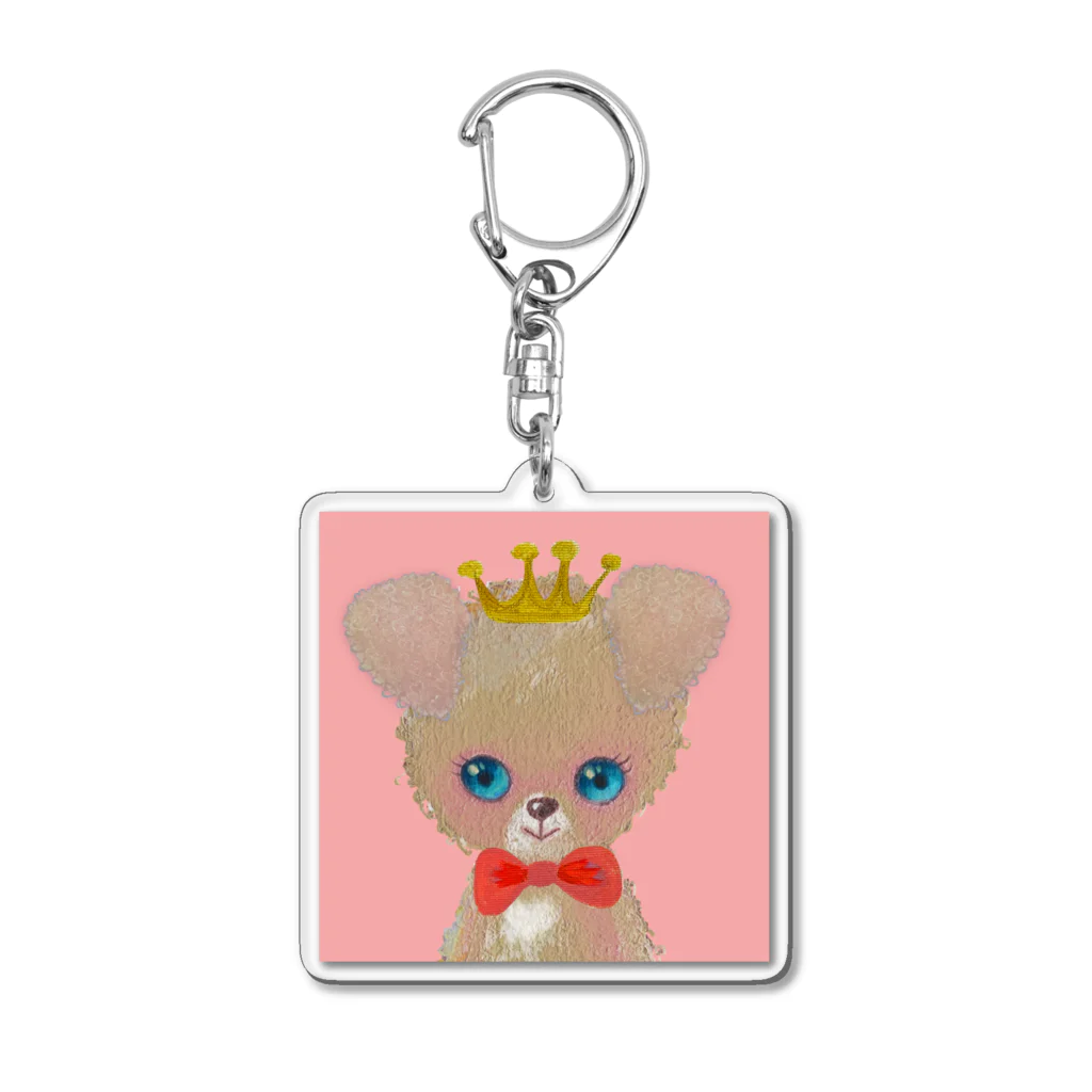 彩花堂ーsaikadoーのcocoわん&かんむり Acrylic Key Chain