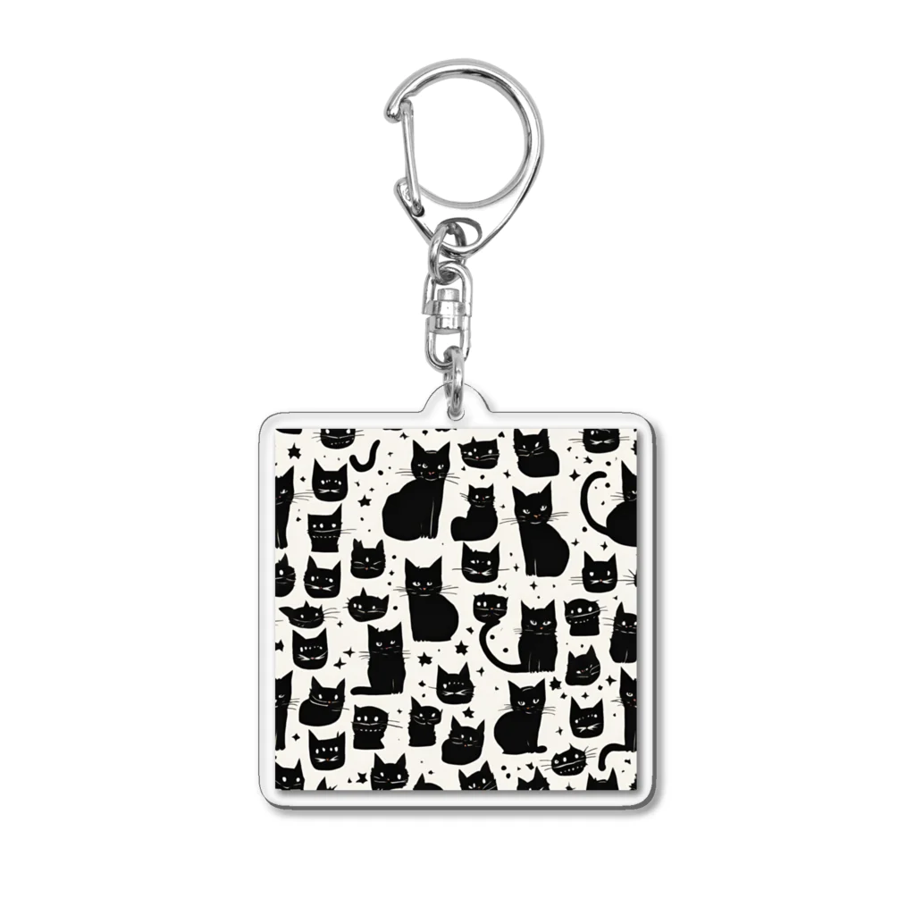 maonyaのぶち猫 Acrylic Key Chain