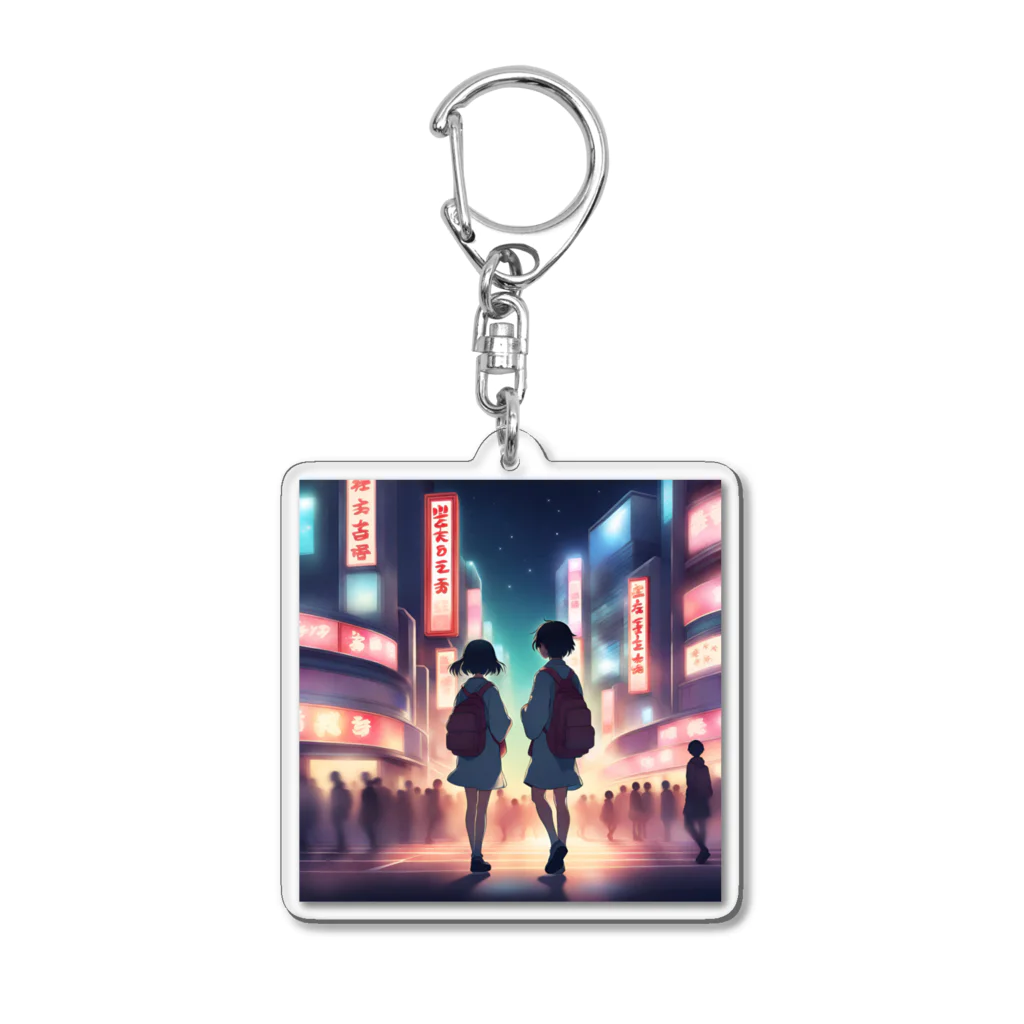 MoekingのAkihabara  Acrylic Key Chain