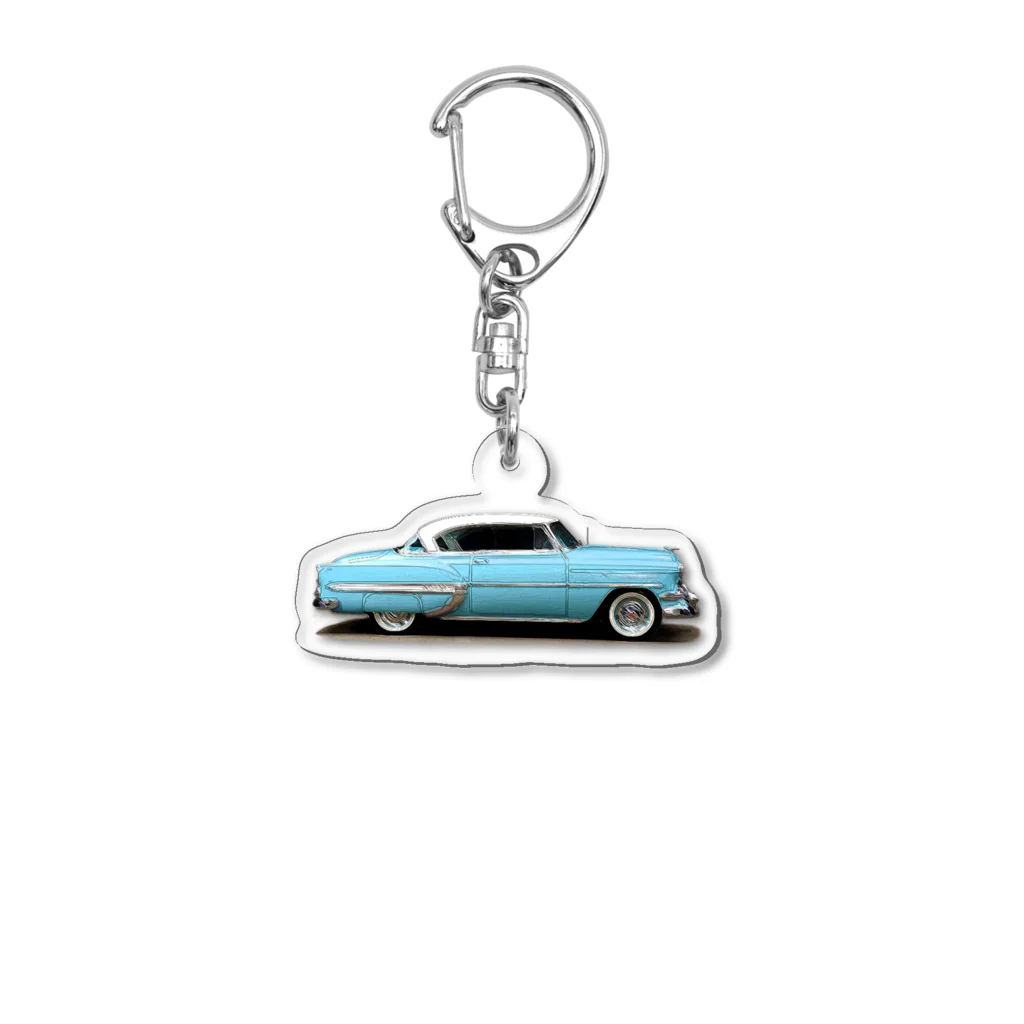 wowwooのChevrolet Bel Air　BLUE Acrylic Key Chain