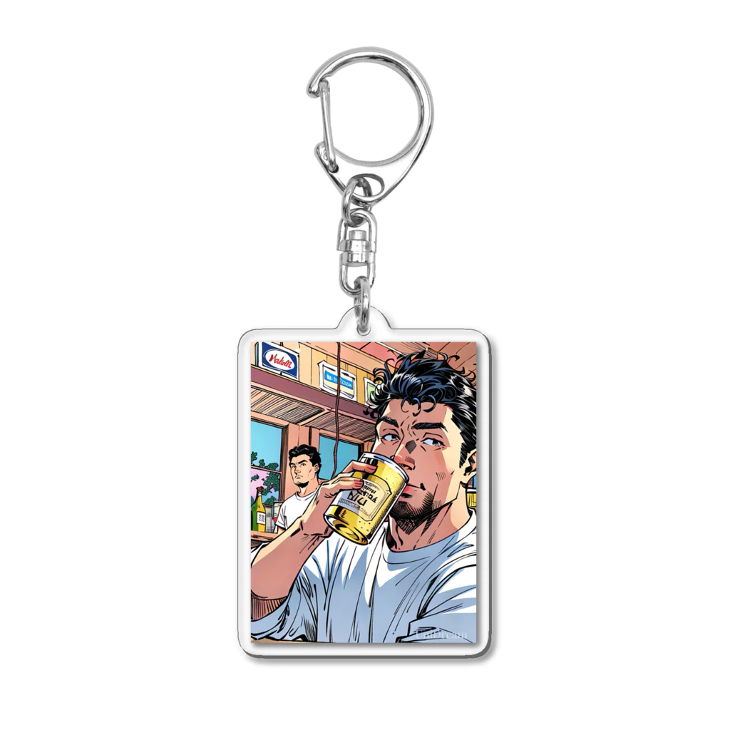 シロクロチャンネル　クロのアメリカン Acrylic Key Chain