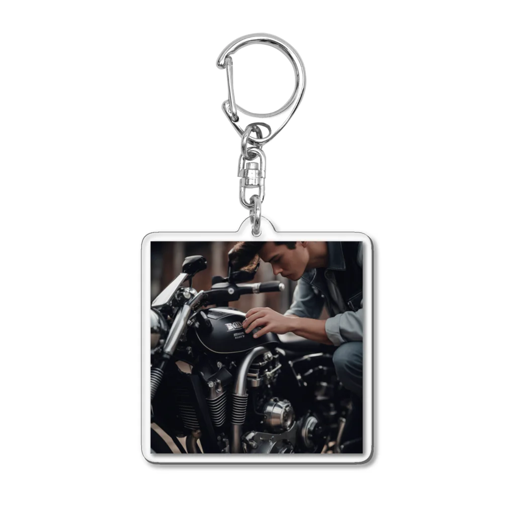 GROUND-WORKSのバイク整備 Acrylic Key Chain