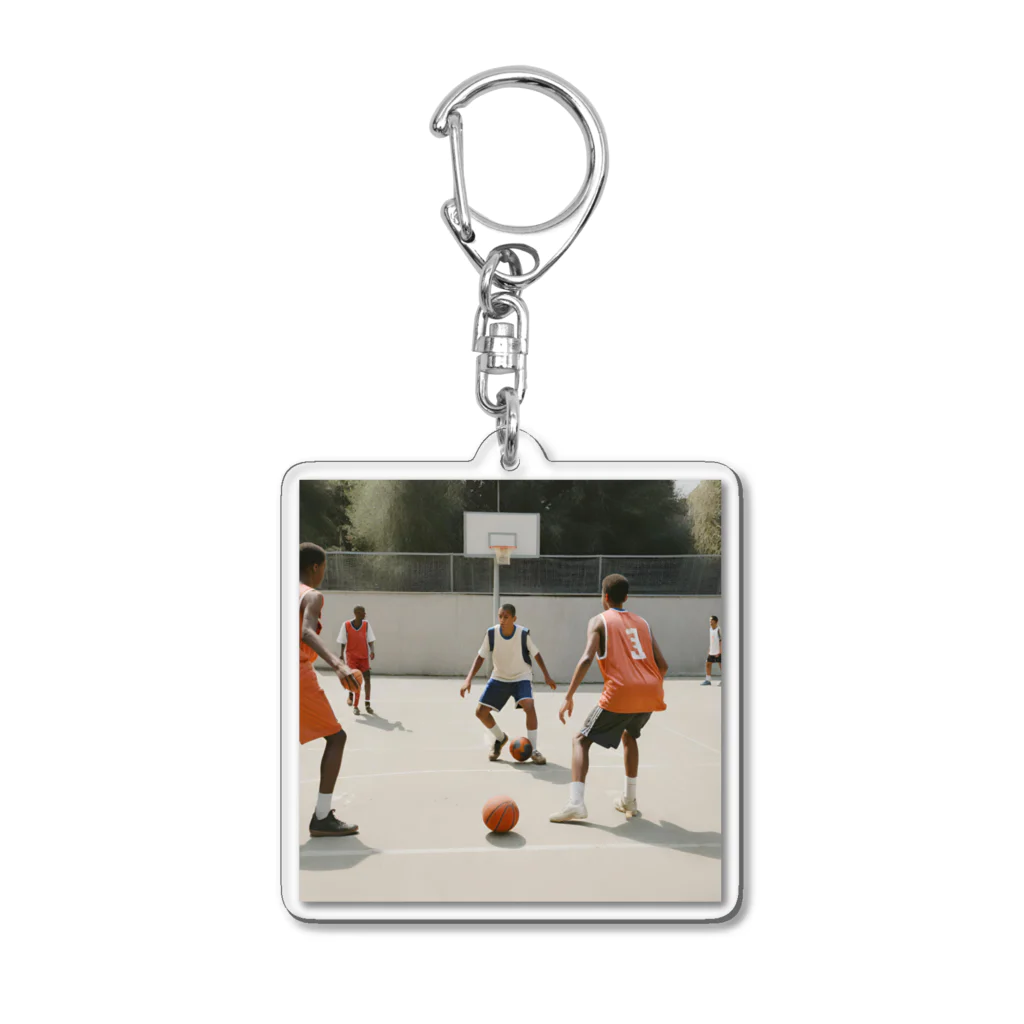 jmdapuwmdのサッカーバスケ Acrylic Key Chain