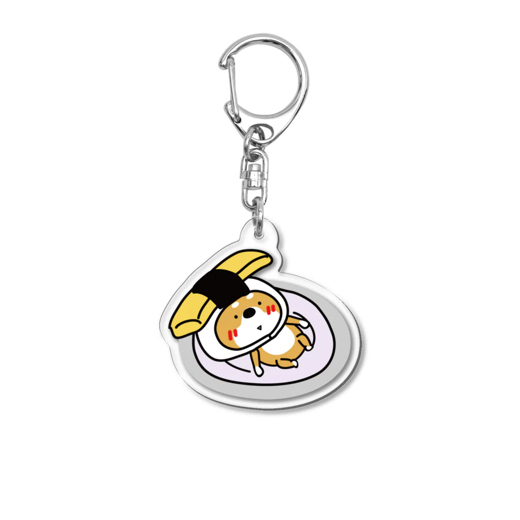 き、きのこけん。売店。の玉子犬。ボーッ Acrylic Key Chain