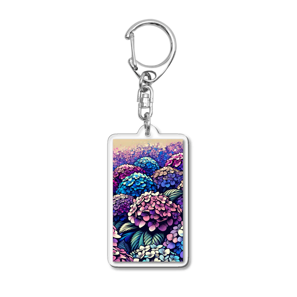 sukoyaの紫陽花の彩り Acrylic Key Chain