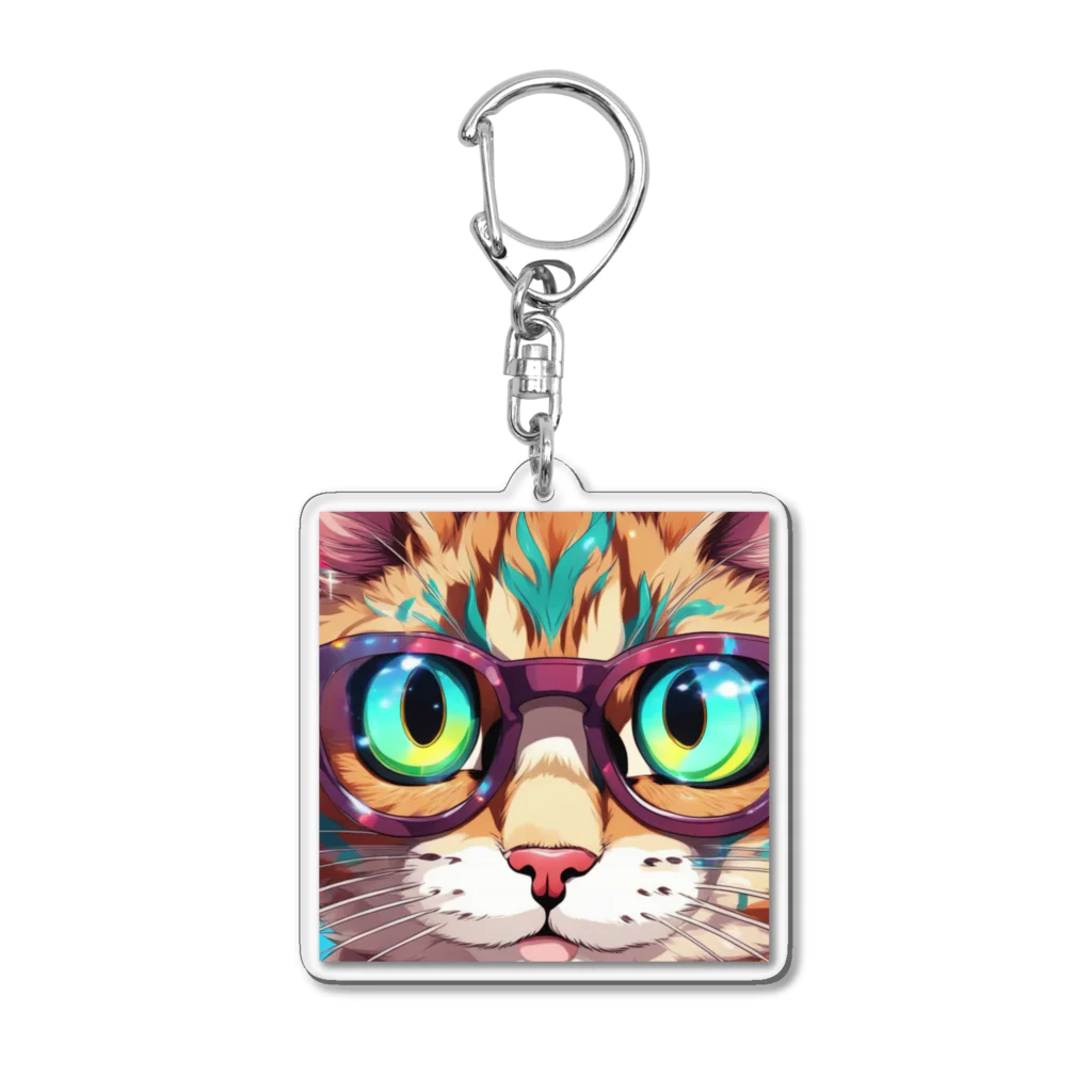 as企画のサイバー猫 Acrylic Key Chain