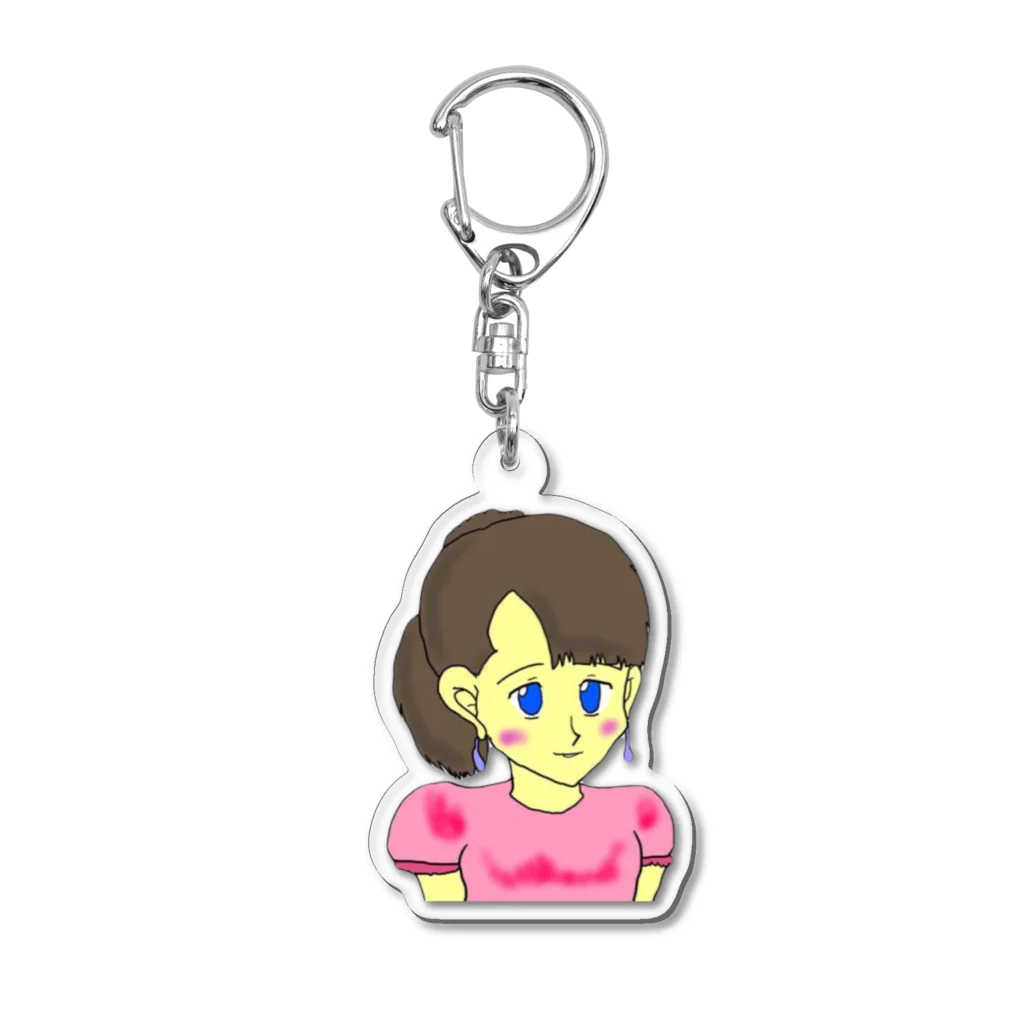 りんごショップのみぃみぃさんの似顔絵 Acrylic Key Chain