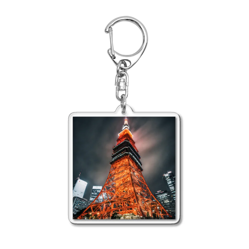 Pekotaroの電波塔 Acrylic Key Chain