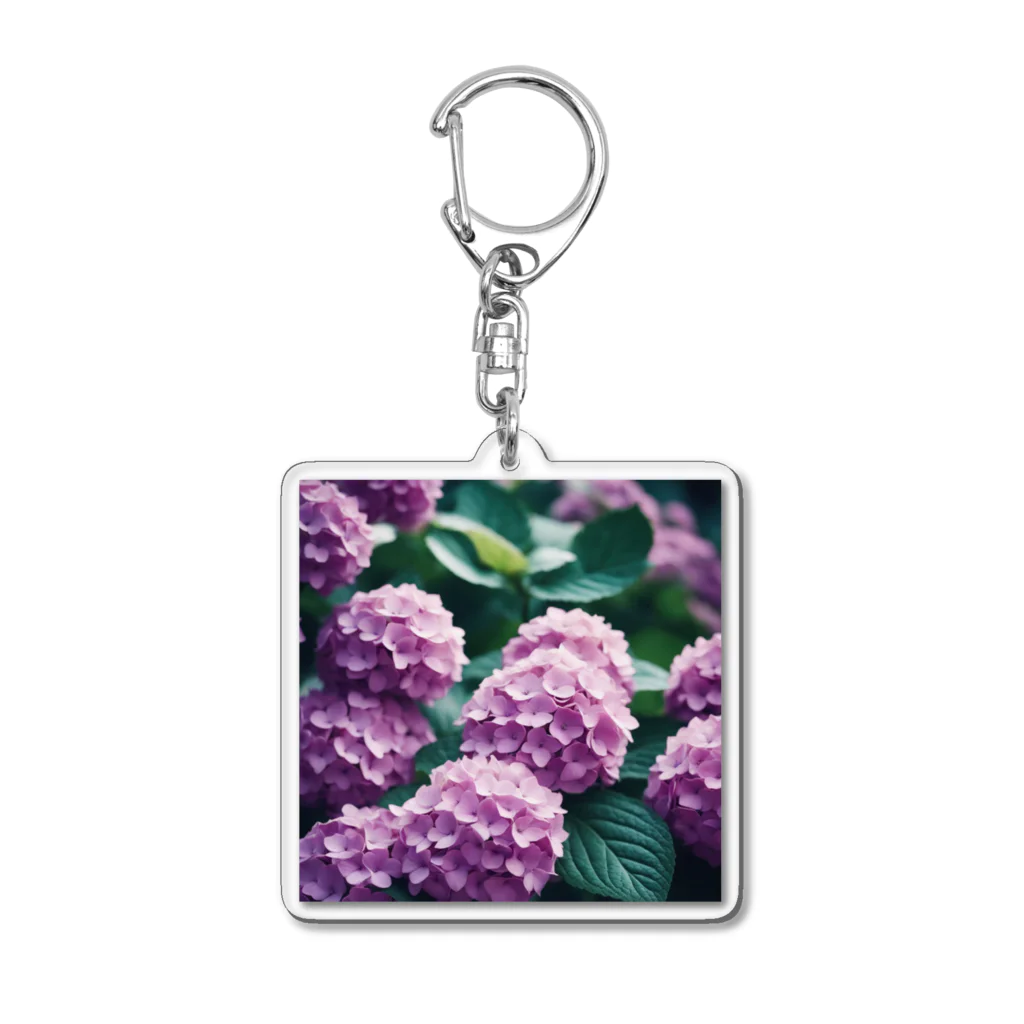 neat55のアジサイの球状の花房 Acrylic Key Chain