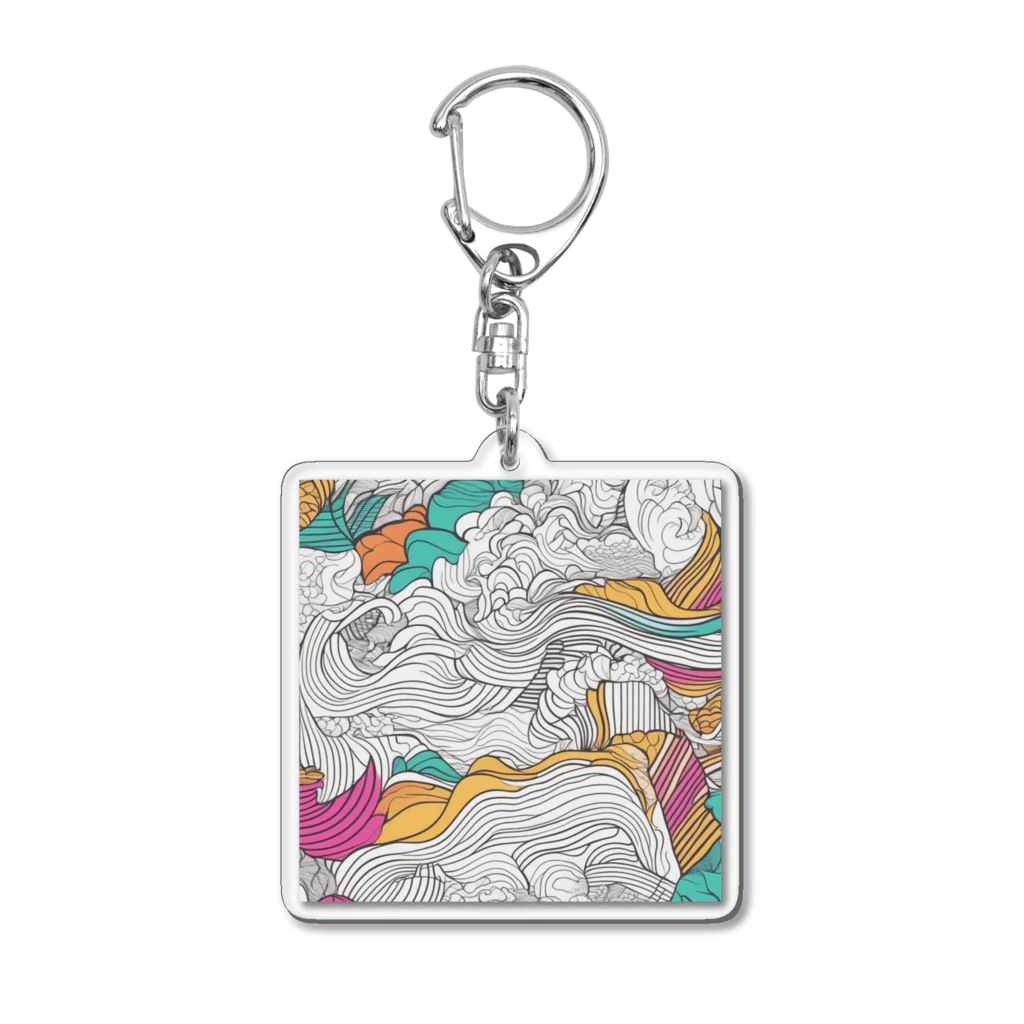 ANTARESのサイケデリックアート Acrylic Key Chain