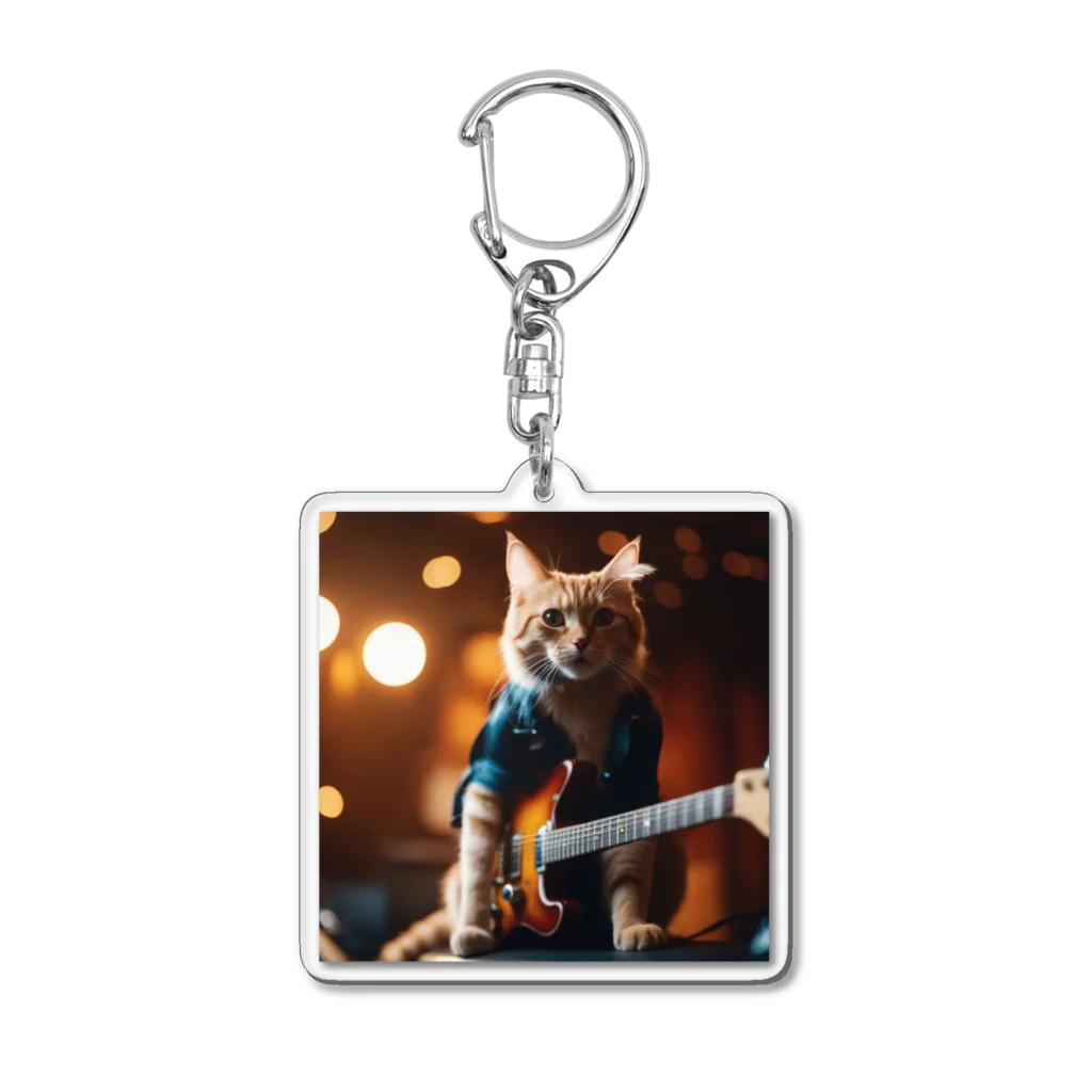 kawaii_catのKawaii Rock Cat Acrylic Key Chain