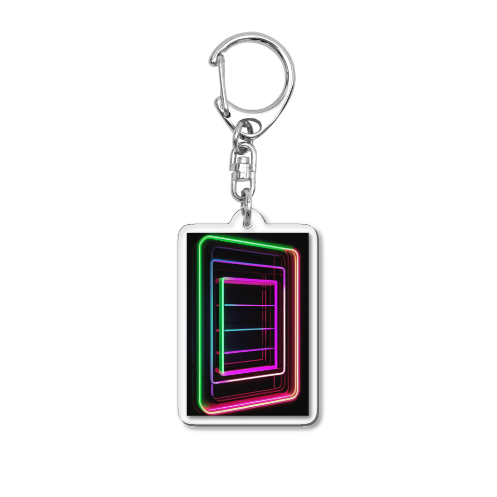 Association Against Mirroring SelfiesのAbstract_Neonsign Acrylic Key Chain