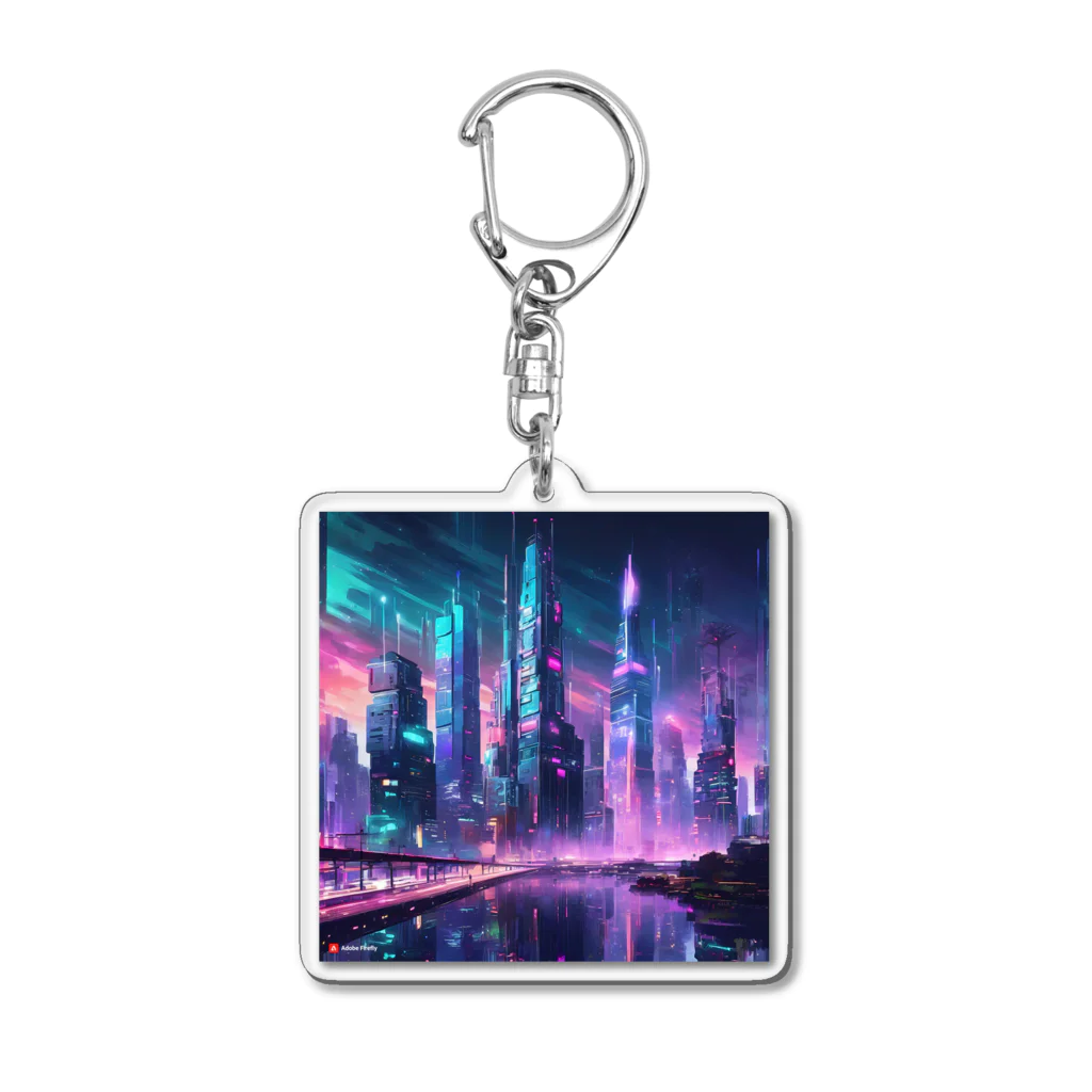 さぷのサイバーパンクシティ Acrylic Key Chain