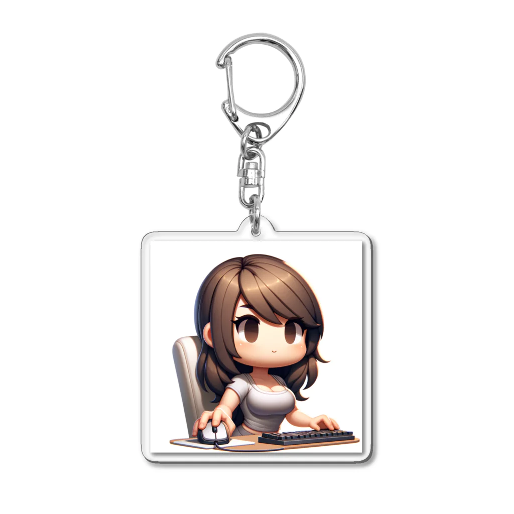 かんたん美人のむすめ Acrylic Key Chain