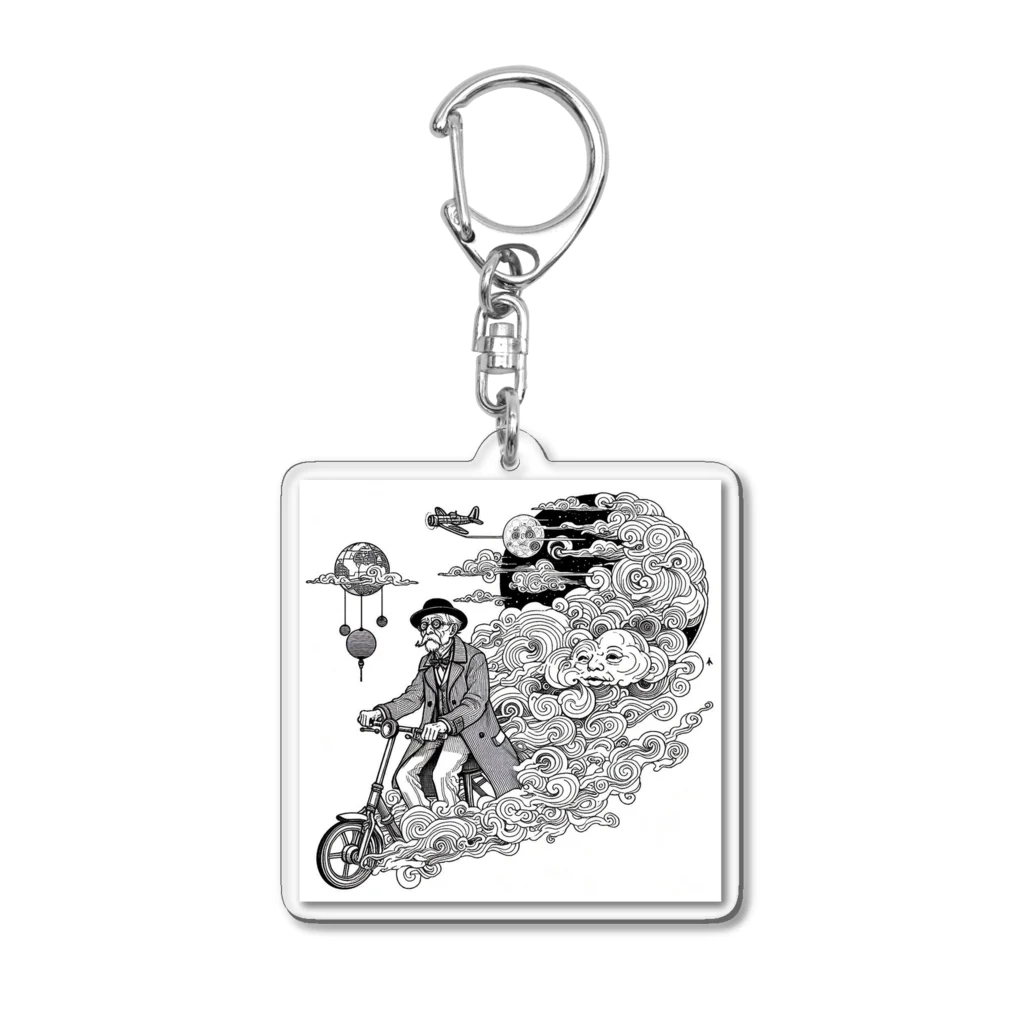 DAo SHOPのじぃじは今日も夢の中 Acrylic Key Chain