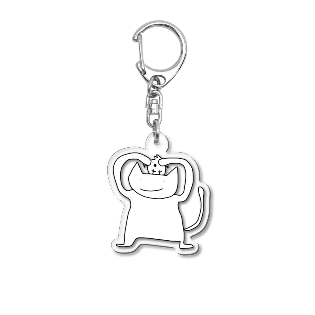 pome_poのねことひよこ Acrylic Key Chain