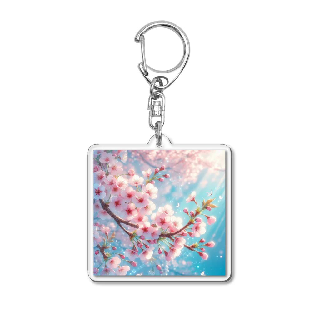 終わらない夢に🌈の美しい桜🌸✨ アクリルキーホルダー