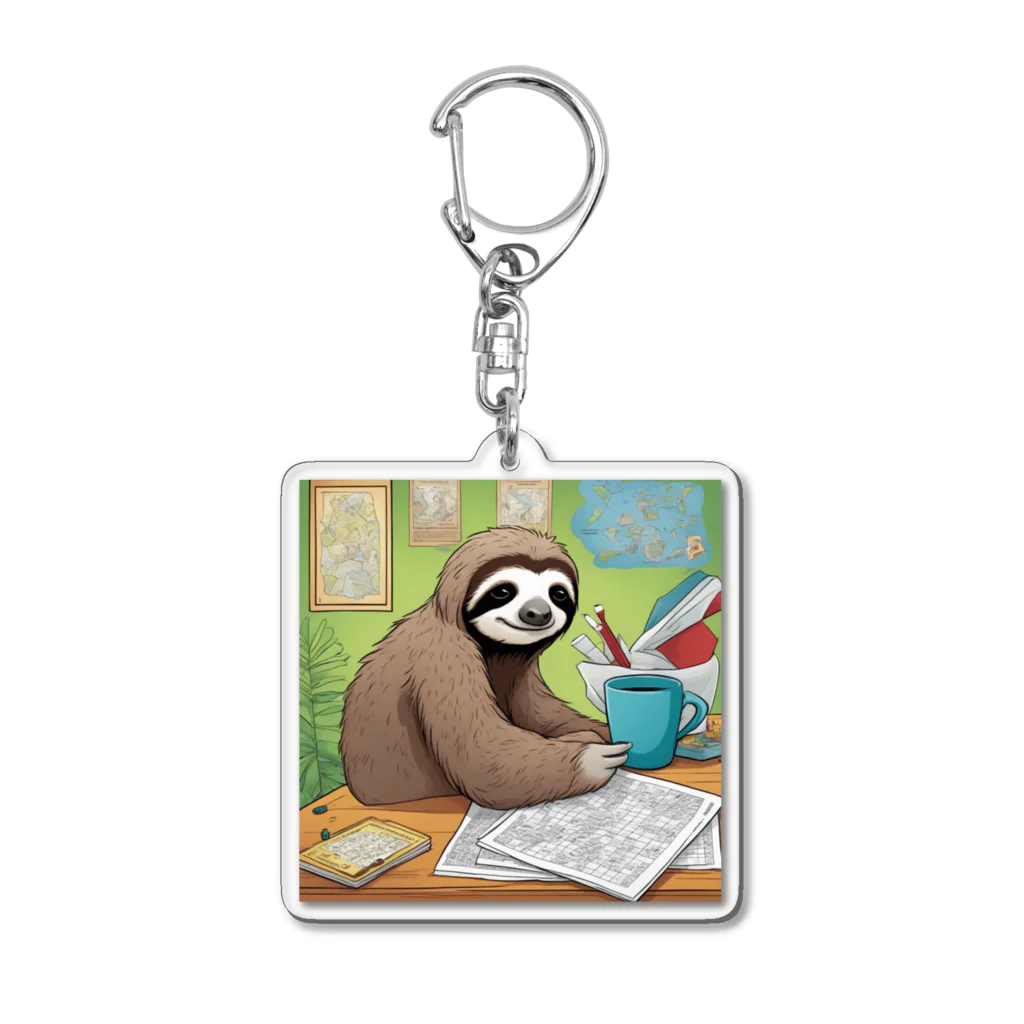 hobopoの"A Sloth Trying Various Things"  Acrylic Key Chain