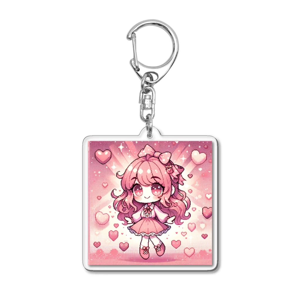 diet___llcのゆめかわドットちゃん Acrylic Key Chain