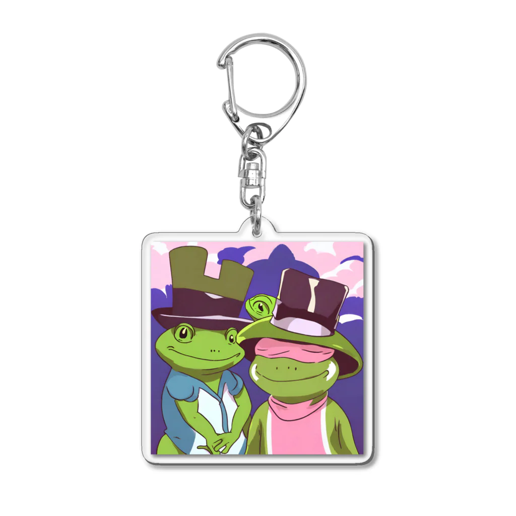 Louvreのペアがえる Acrylic Key Chain