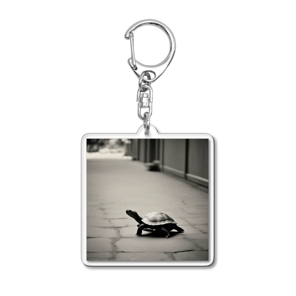 hinn-ketuの５、どこかの街で出会ったカメ Acrylic Key Chain