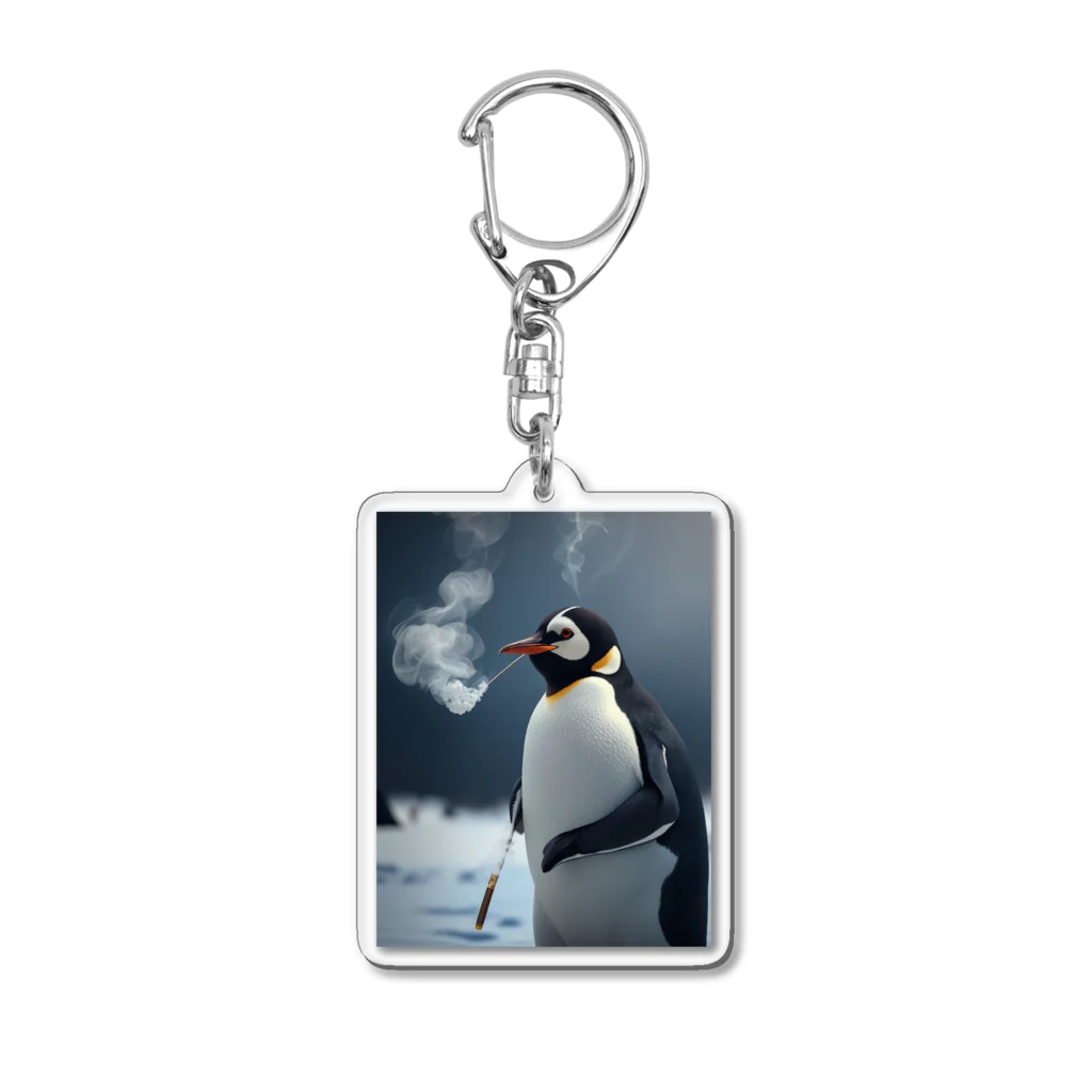 sevanの Smoking Penguin アクリルキーホルダー