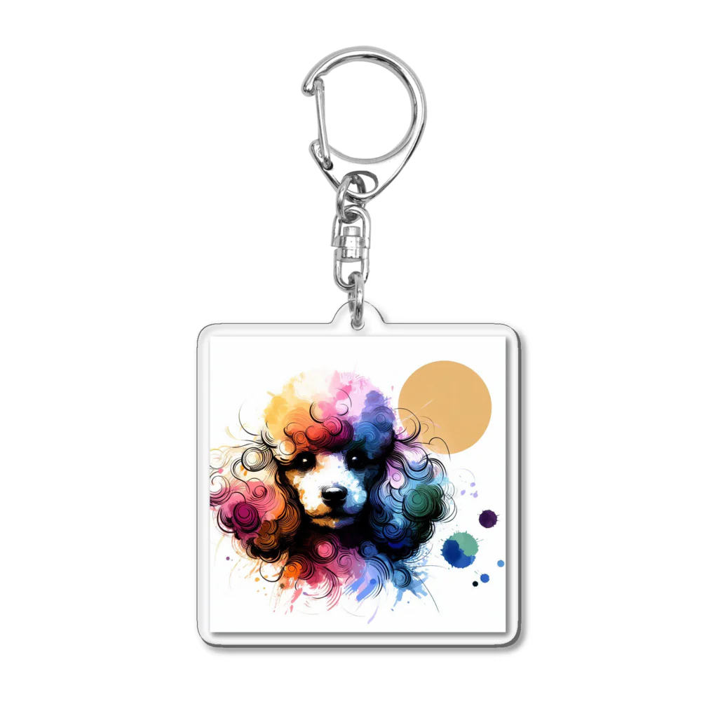 th9933thのトイプードル Acrylic Key Chain