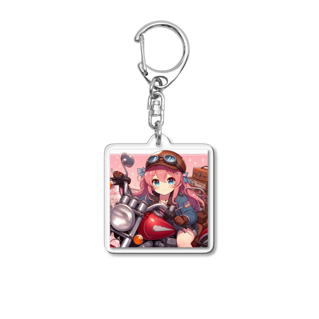 ライダーズのバイク女子　ばくおん!!系 Acrylic Key Chain