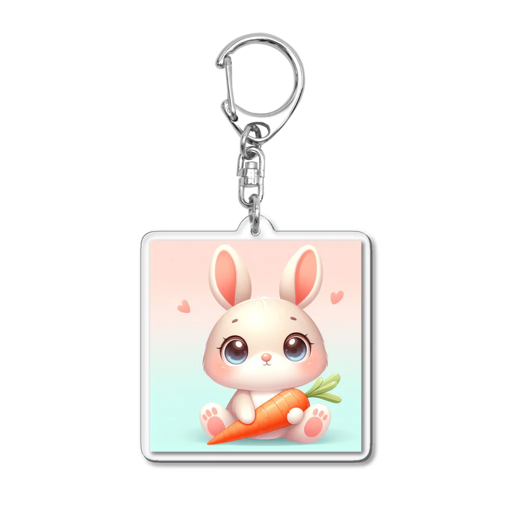 激カワポテぐっずのうるうるうさ子ちゃん🥕 Acrylic Key Chain